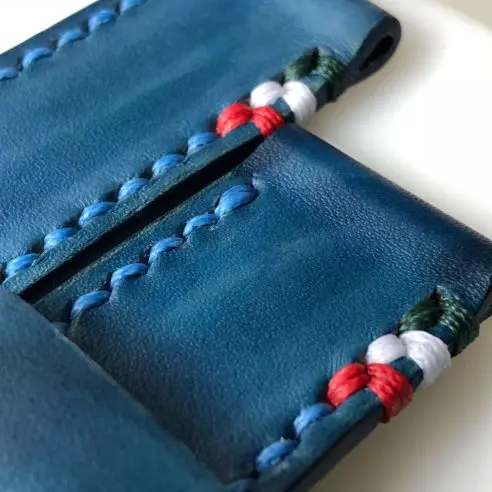 watch strap sanders custom patina navy blue flag