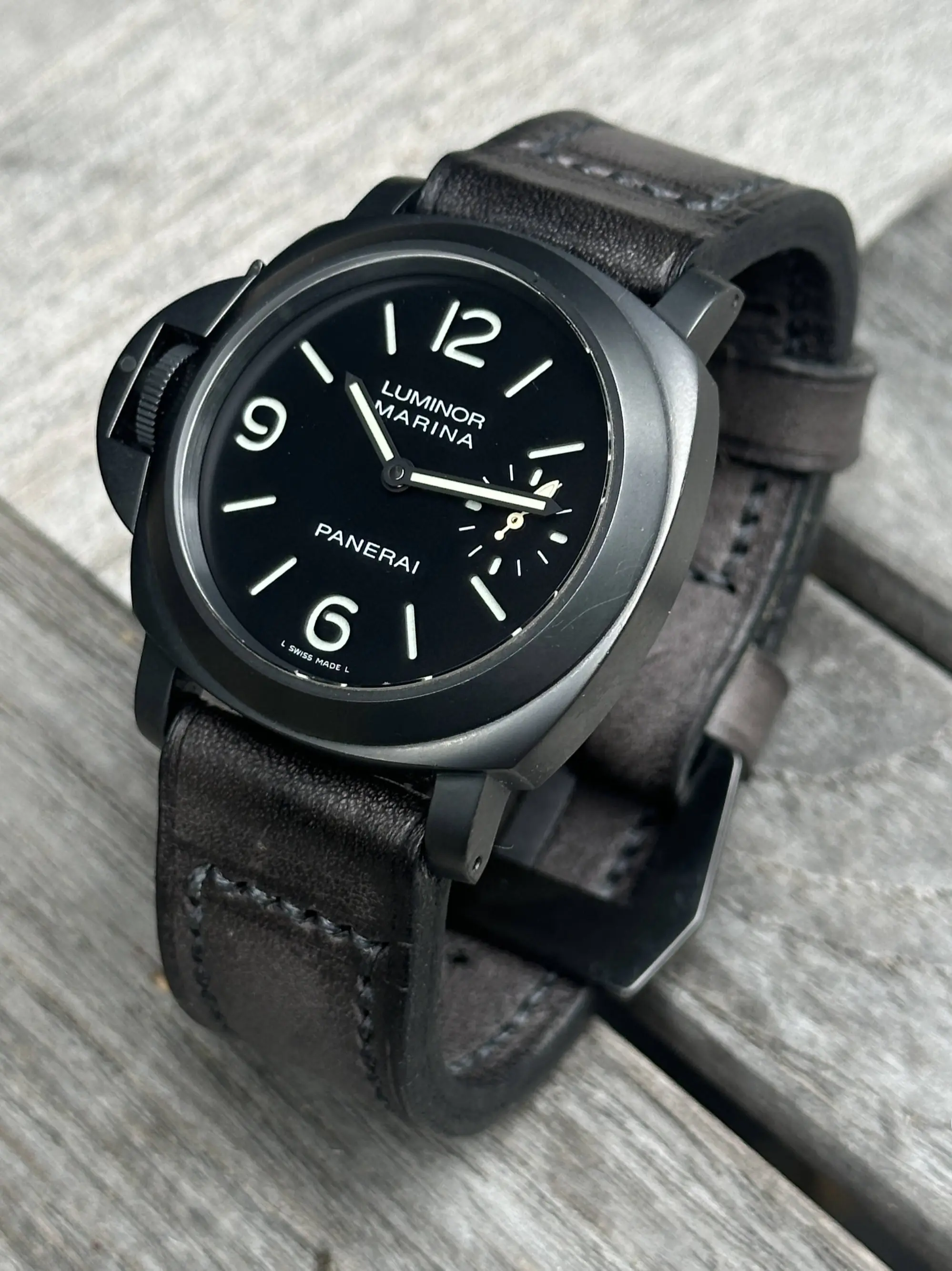 watch strap sanders CARBONE ANZIANE vintage panerai PAM26